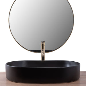 Lavabo Da Appoggio In Ceramica Rea Nadia Black Matt