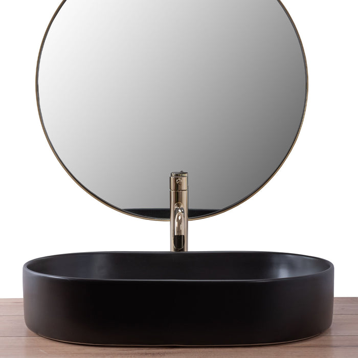 Lavabo Da Appoggio In Ceramica Rea Nadia Black Matt