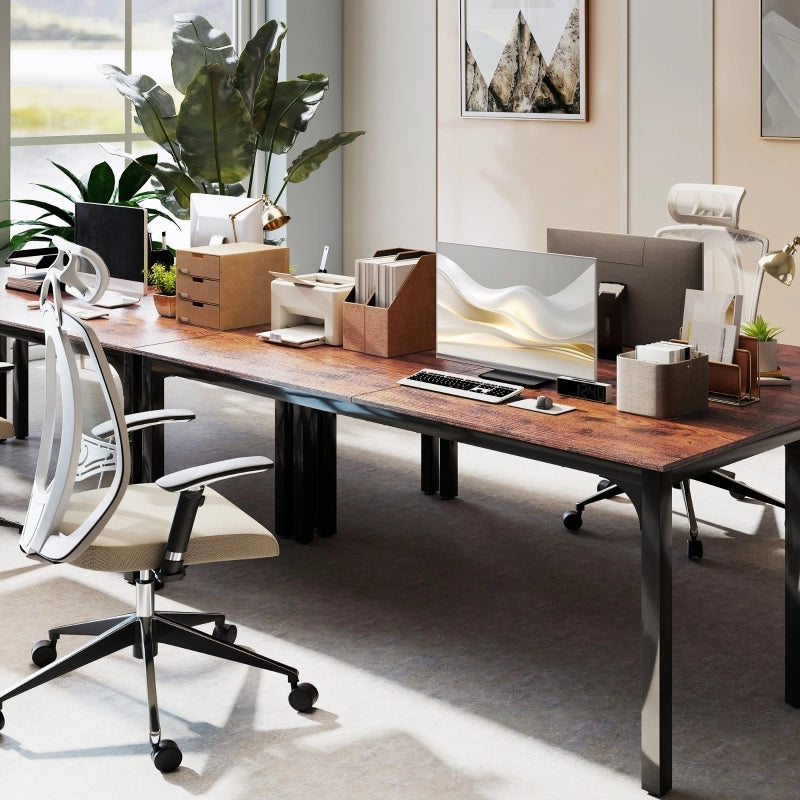 SCRIVANIA Computer 200x60x75 cm Legno ingegnerizzato Marrone rustico