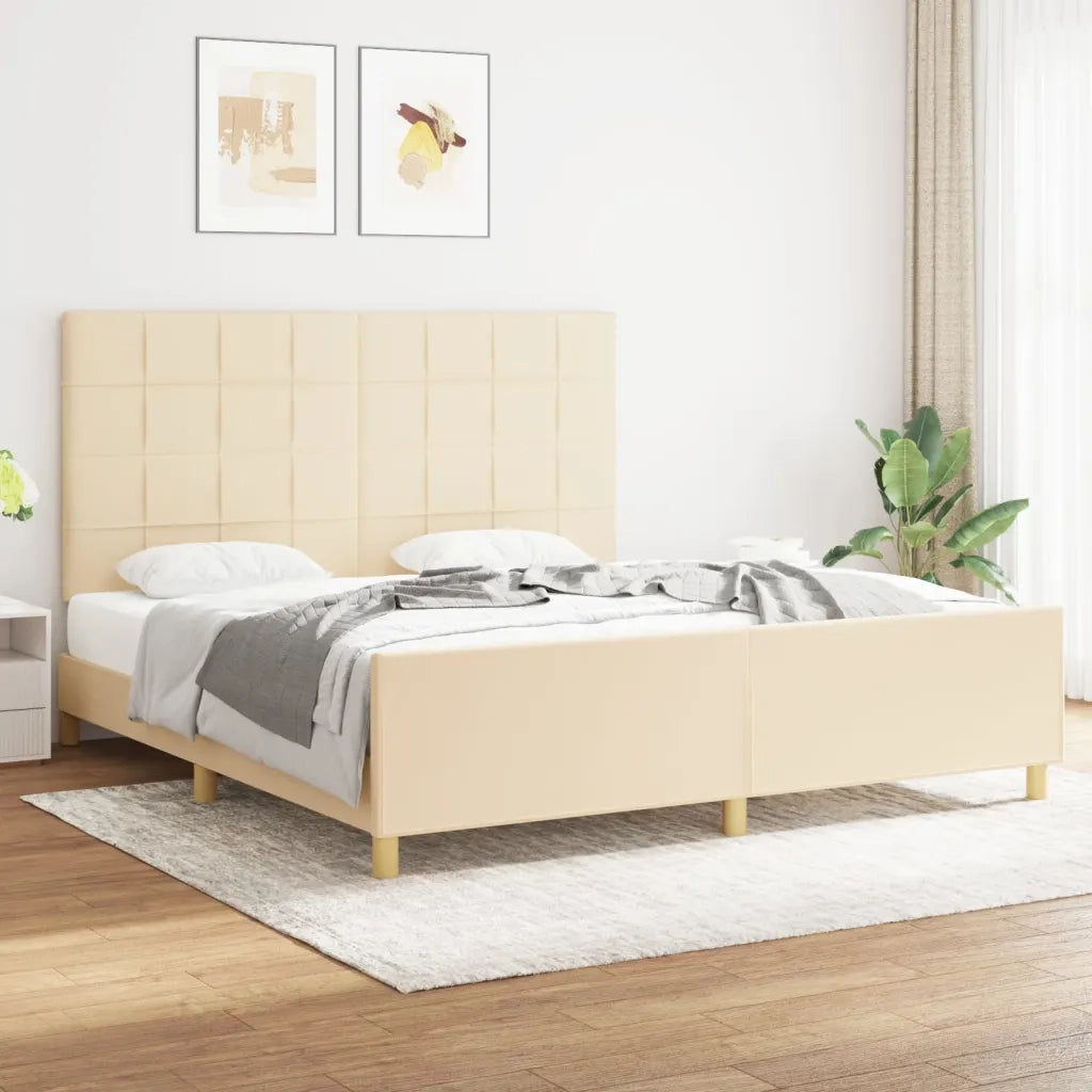 Giroletto con Testiera Crema 180x200 cm in Tessutocod mxl 97942
