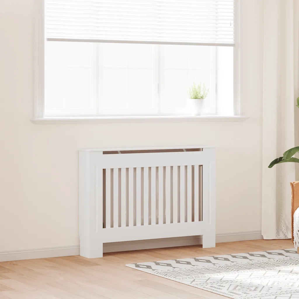 Armadietto Copritermosifone in MDF Bianco 112 cm 242189