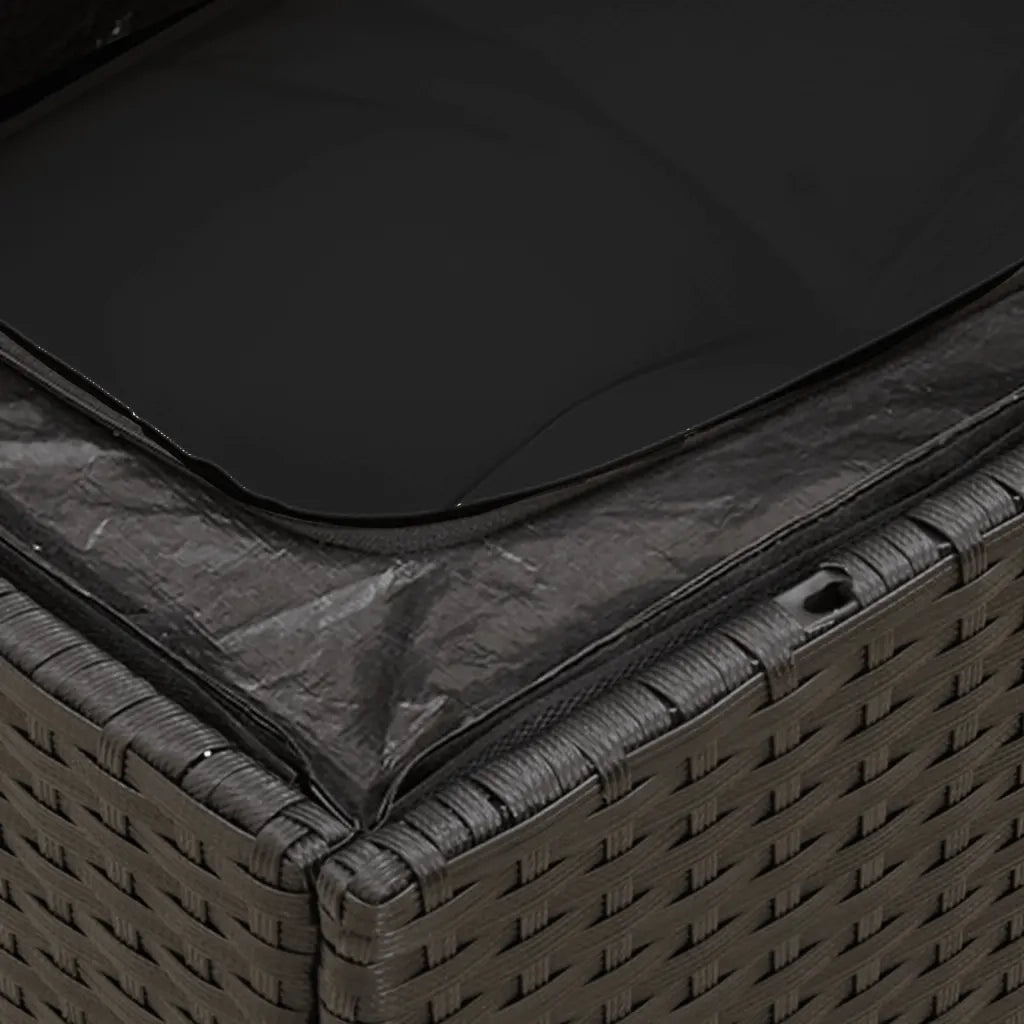 Set Divani da Giardino con Cuscini 7pz Nero Polyrattan 3256076