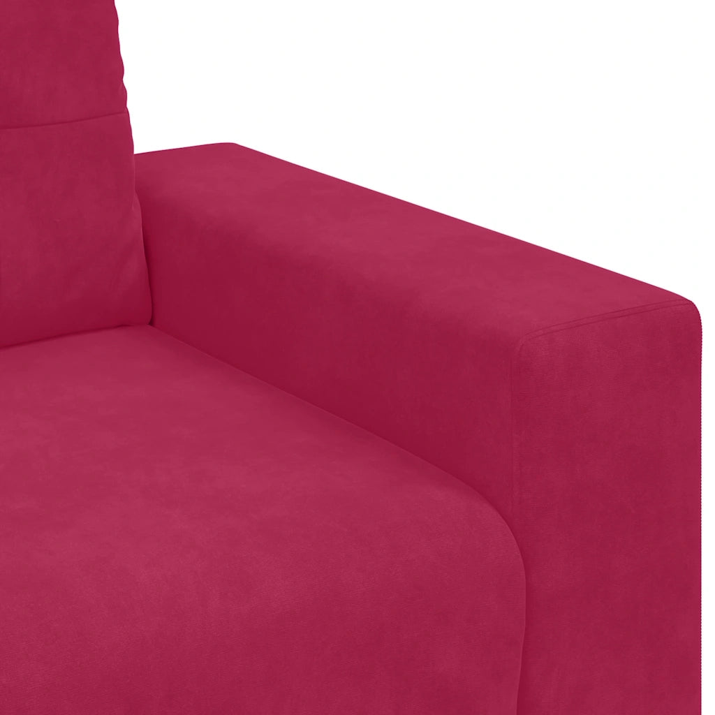 Divano Sedia Rosso Vino 100x78x80 cm Velluto 4105102