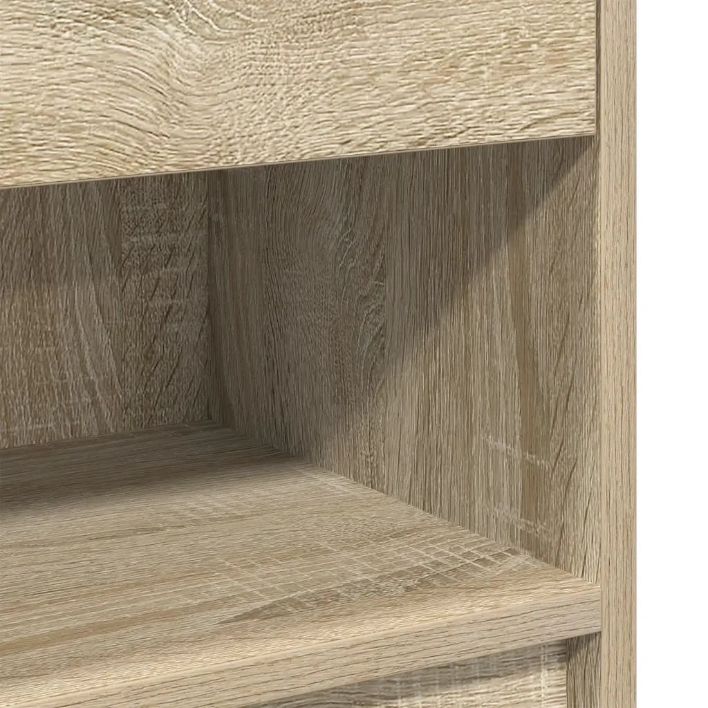 vidaXL Comodini 2 pz con Cassetto Rovere Sonoma 39x28x41 cm