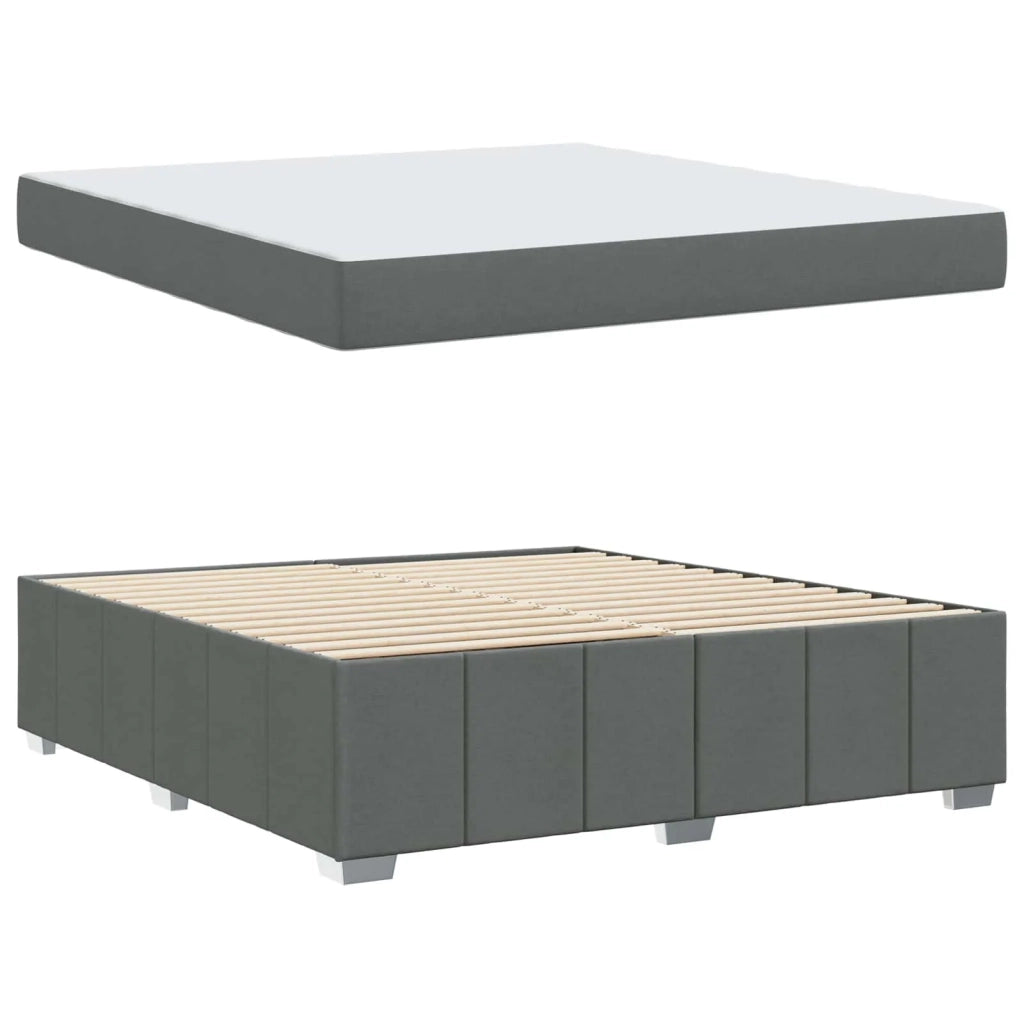 Struttura del letto Grigio scuro 180 x 200 cm Tessuto 3398301