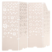 Divisorio a 4 pannelli in tessuto beige chiaro per la privacy Schermo divisorio per ufficio Riduzione del rumore della parete divisoria