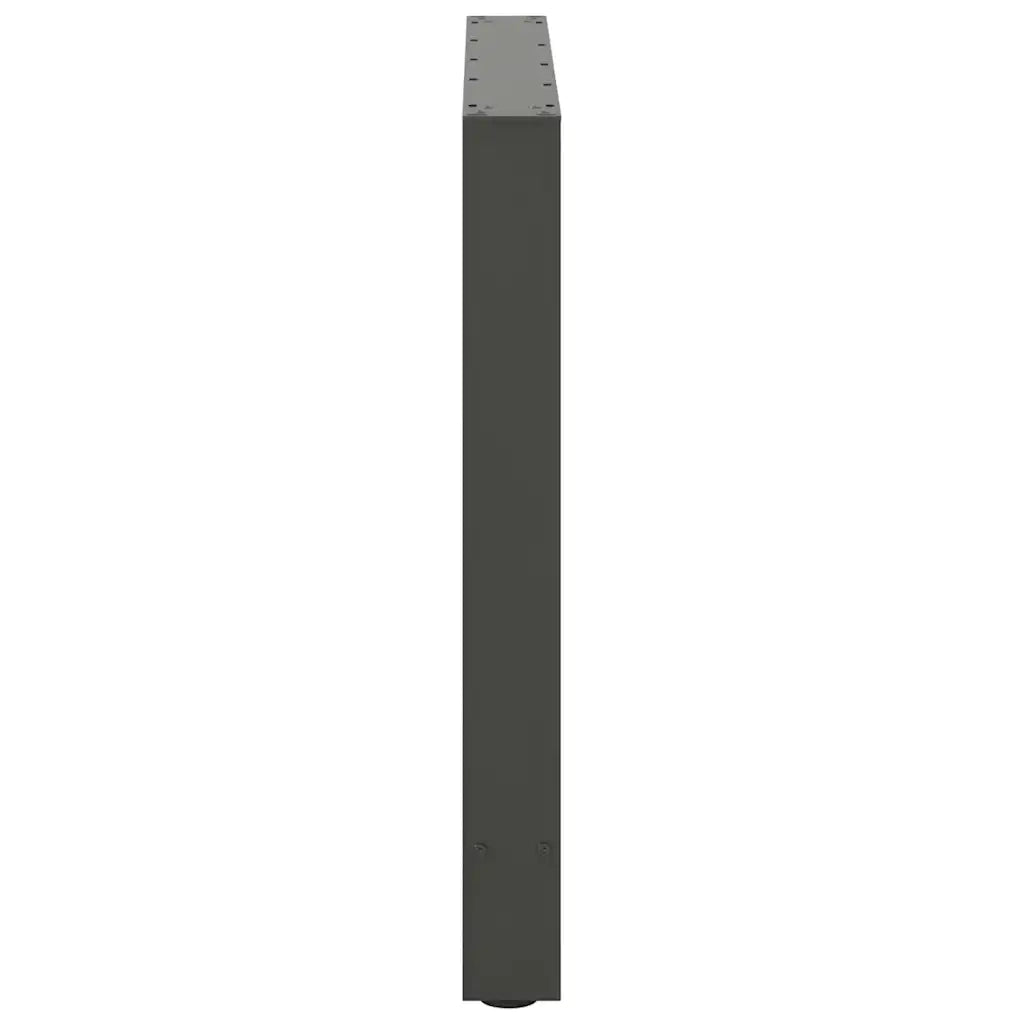 Gambe per tavolo da pranzo antracite 2 pz 70x(72-73) cm in acciaio 4013310