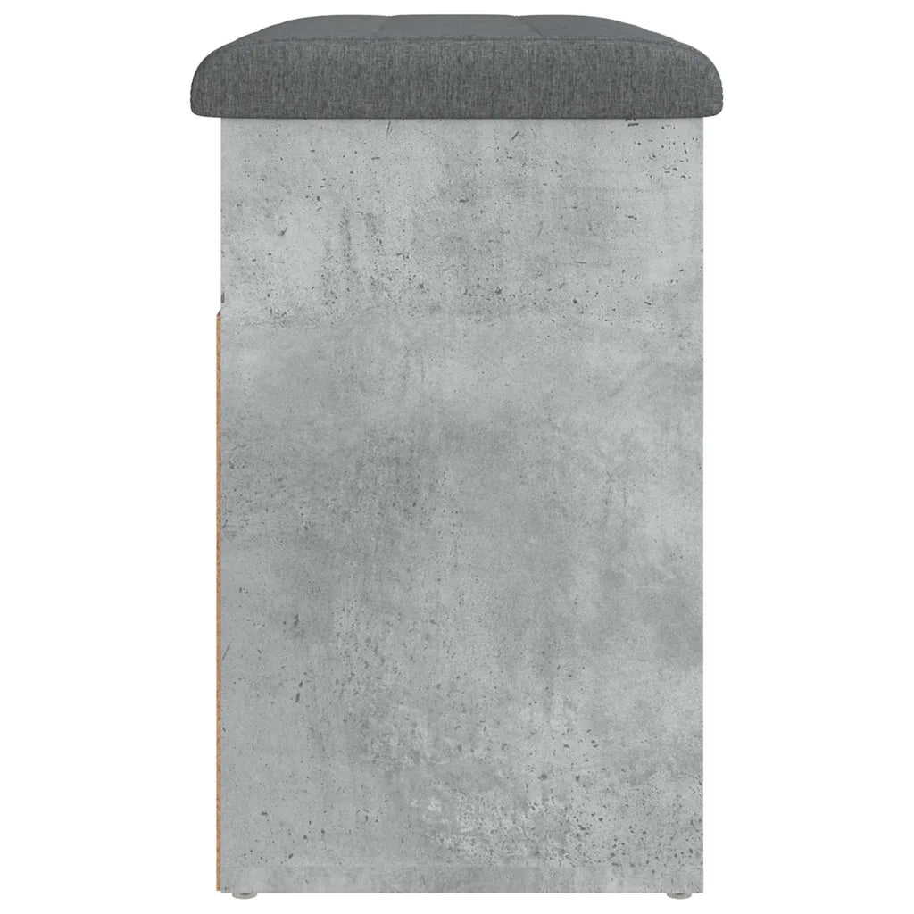 Panca Porta Scarpe Grigio Cemento 62x32x50cm Legno Multistrato