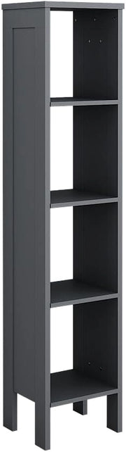 Scaffale per bambini Ajaton, Grigio, 35.2 x 159.5 cm, per riporre giocattoli e libri con scatole pieghevoli