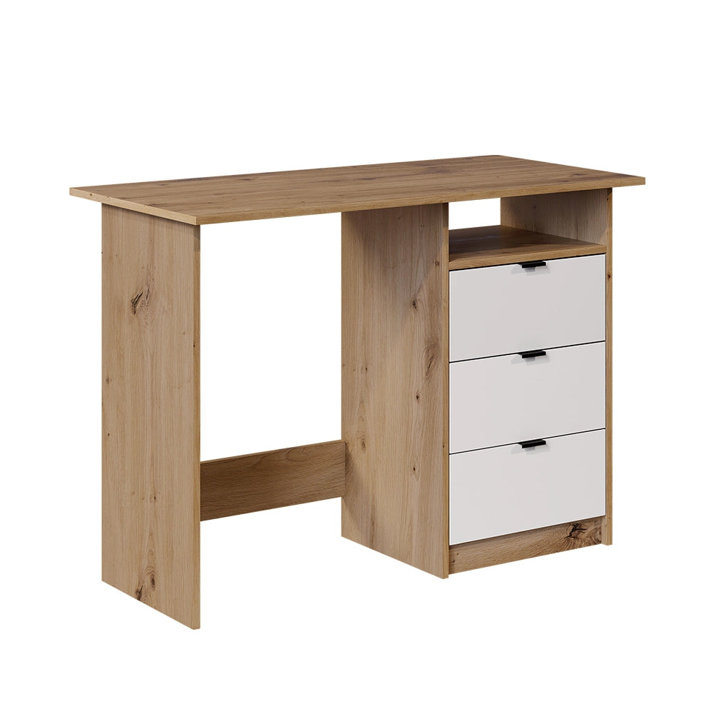 Vicco Scrivania Bianco/Artisan 105 x 50 cm con cassetti