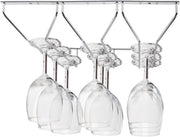 Scaffale per Vino Sotto Cassetta - Supporto in Acciaio e Acciaio Inox - Contenitore per Vetrini - Incluso Kit di Viti e Placchette - Dimensioni 34 x 32 cm - Sistema di Stoccaggio Sicuro - Contenitore per Vetrini