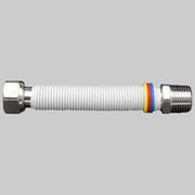 FLESSIBILE INOX ACQUAGAS RIVESTITO BIANCO  MF 1/2 100200     MADE IN ITALY
