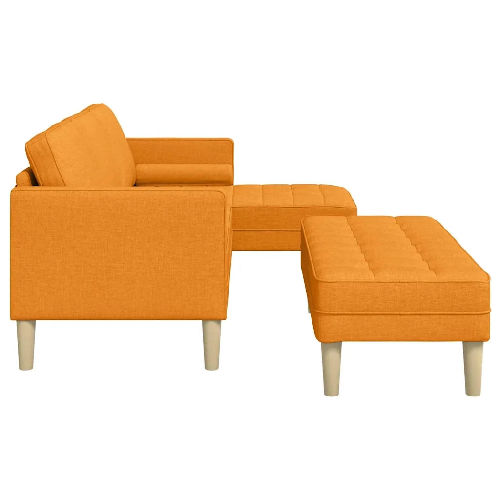 Set di divani con cuscino 2 pcs Giallo Scuro Poliestere 3329260
