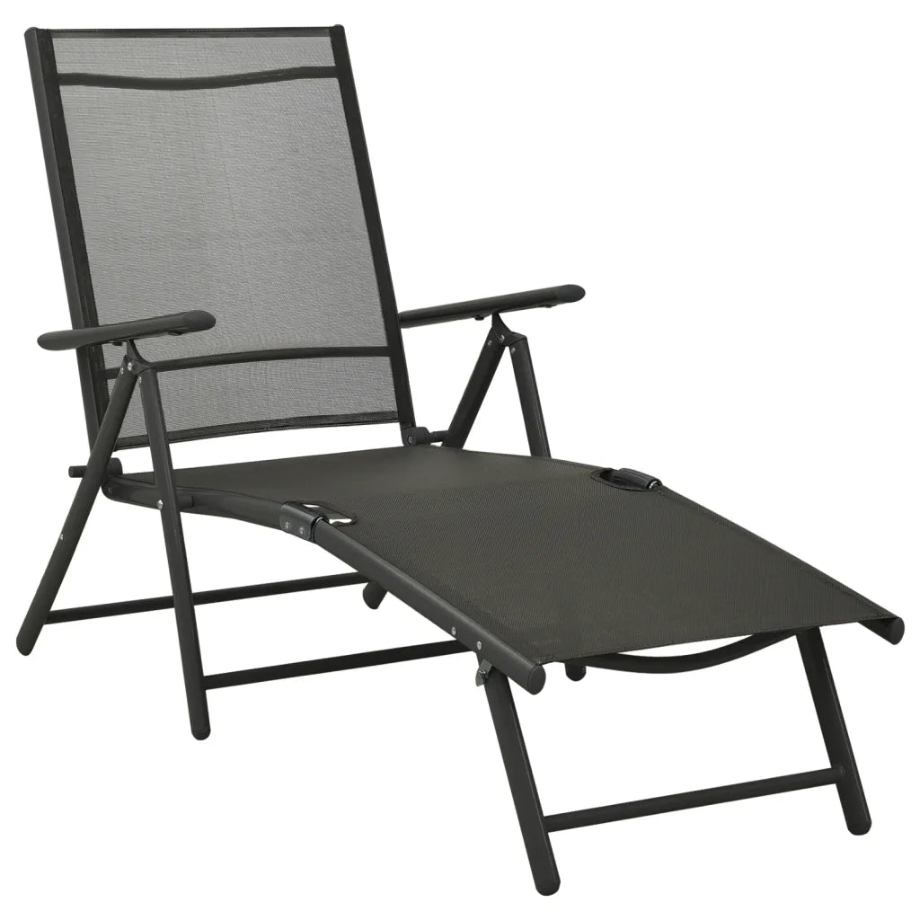 Set Divani da Giardino 3 pz | Set Salotto da Giardino in Textilene e Alluminio Nero