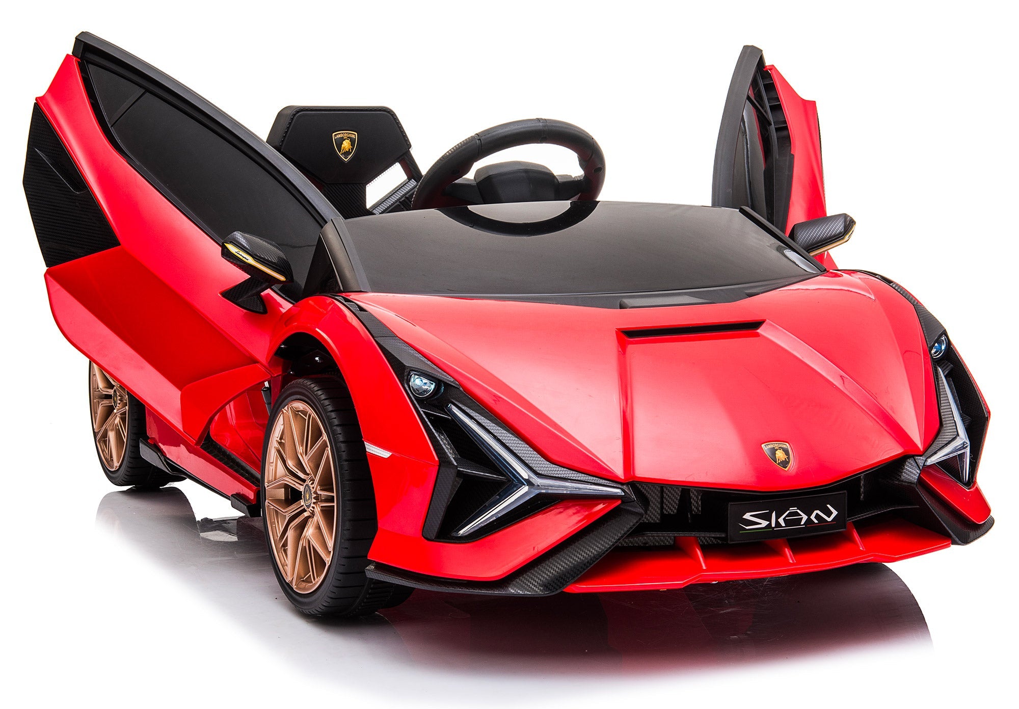 Macchina Elettrica per Bambini 12V con Licenza Lamborghini Sian FKP 37 Rossa