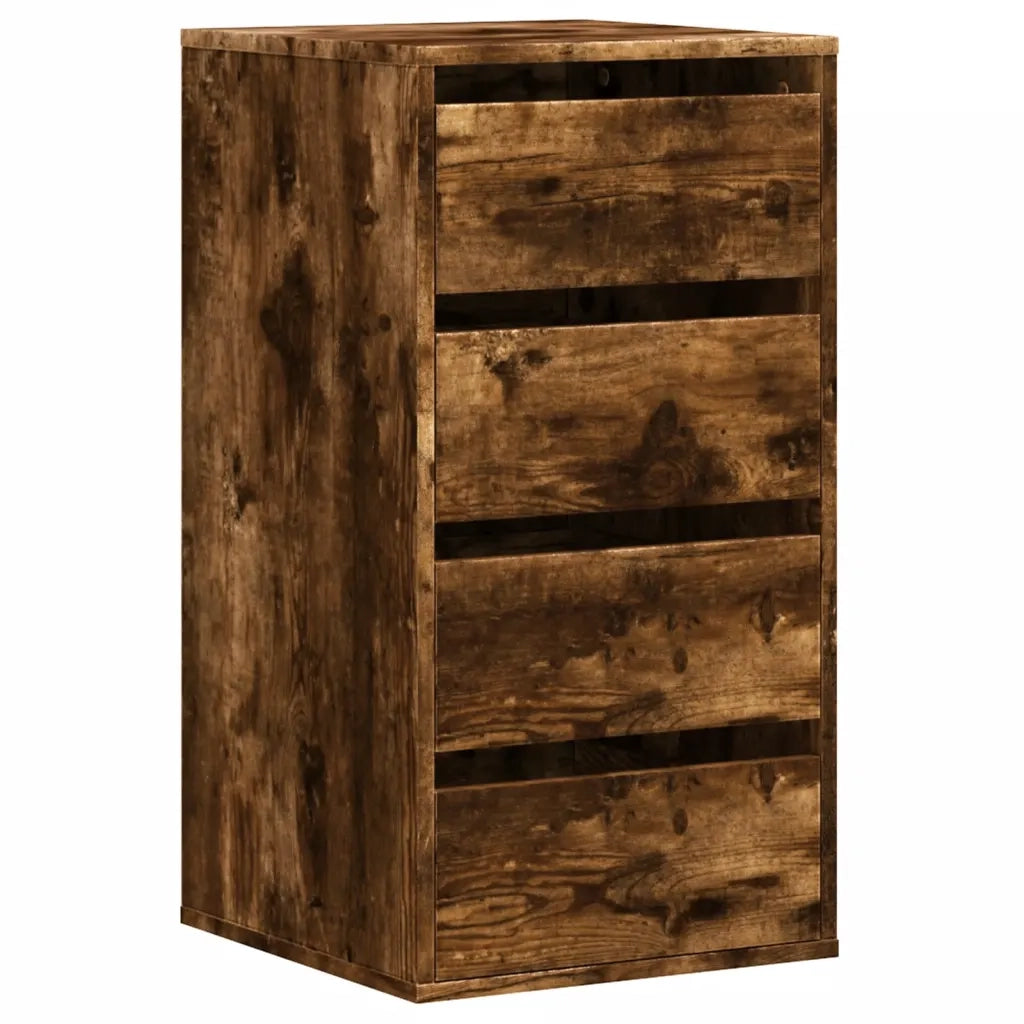 Cassettiera Angolare Rovere Fumo 40x41x76cm Legno Multistrato 852865