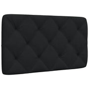 Coussin de tête de lit noir 90 cm tissu