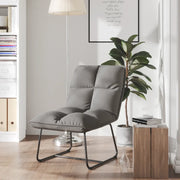 Poltrona con Struttura in Metallo Grigio Chiaro in Velluto 336532