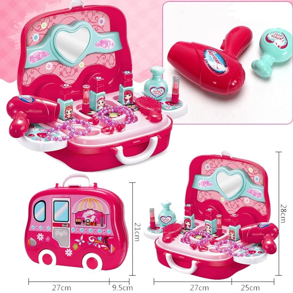 Trade Shop - Valigetta Centro Bellezza Fashion Per Bambine Giocattolo Con Accessori Portatile -