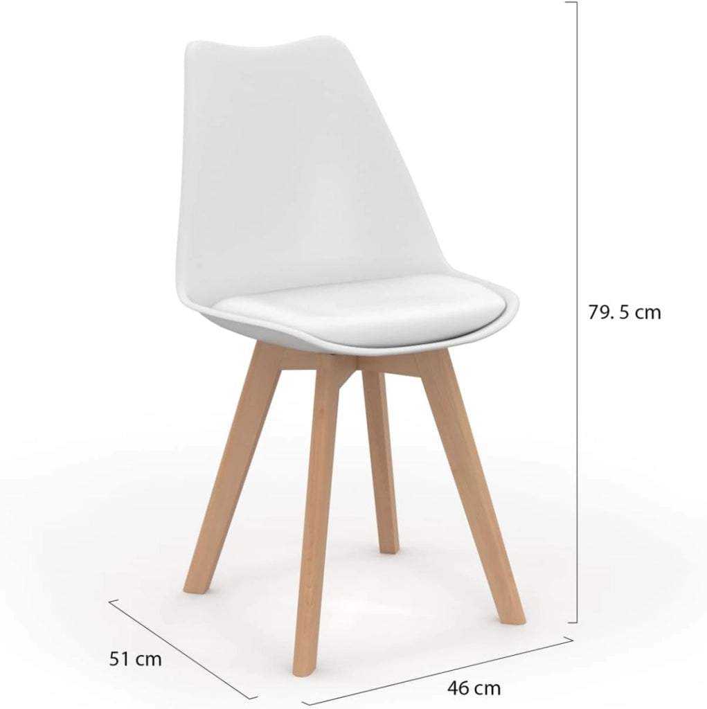 Set di 6 sedie SARA in mix cromatico grigio chiaro, bianco, 2 grigio scuro, 2 nero