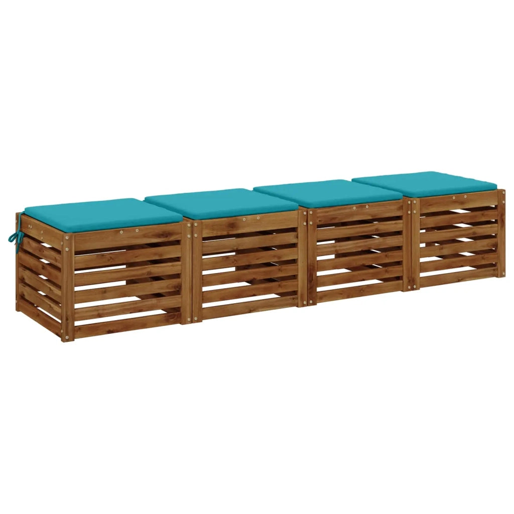 Cuscini per Sedia in 4 Pezzi SOEST 4 pz 100% Poliestere 944525