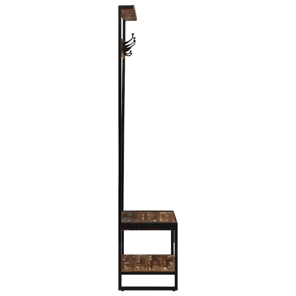 vidaXL Appendiabiti Multicolore 80x40x190 cm Legno Massello Recupero