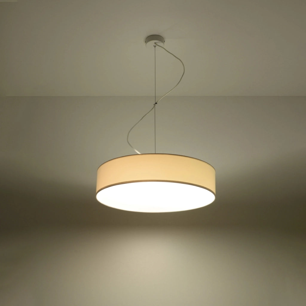 ARENA Lampada da soffitto rotonda a 3 luci arancione spagnolo 45x111 cm PVC bianco