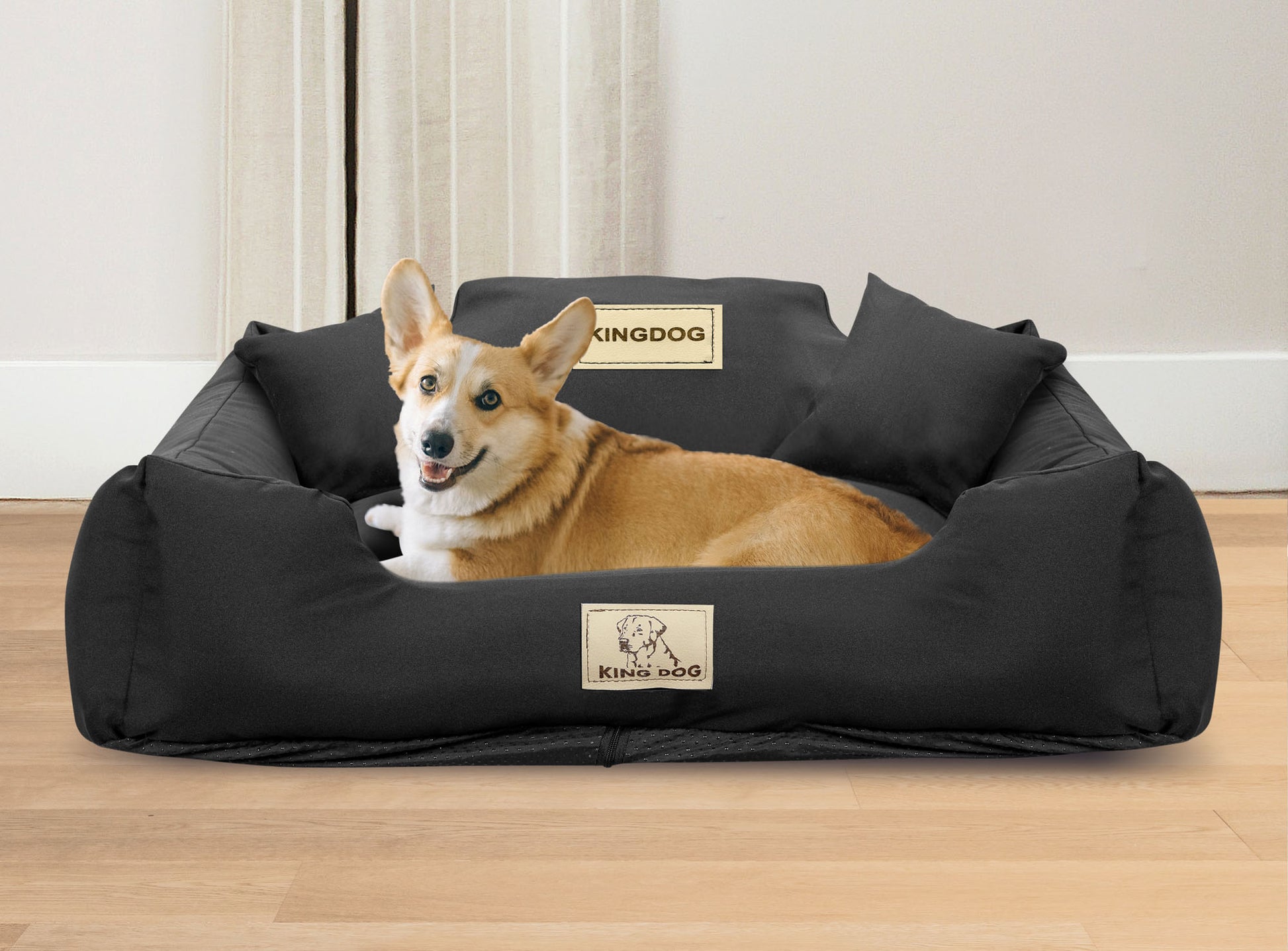 AIO FACTORY 115x95 cm KINGDOG MM43 Cuccia per cani personalizzabile nera
