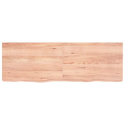 Piano Tavolo Marrone 120x40x(2-4) cm Rovere Massello Trattato 3156371