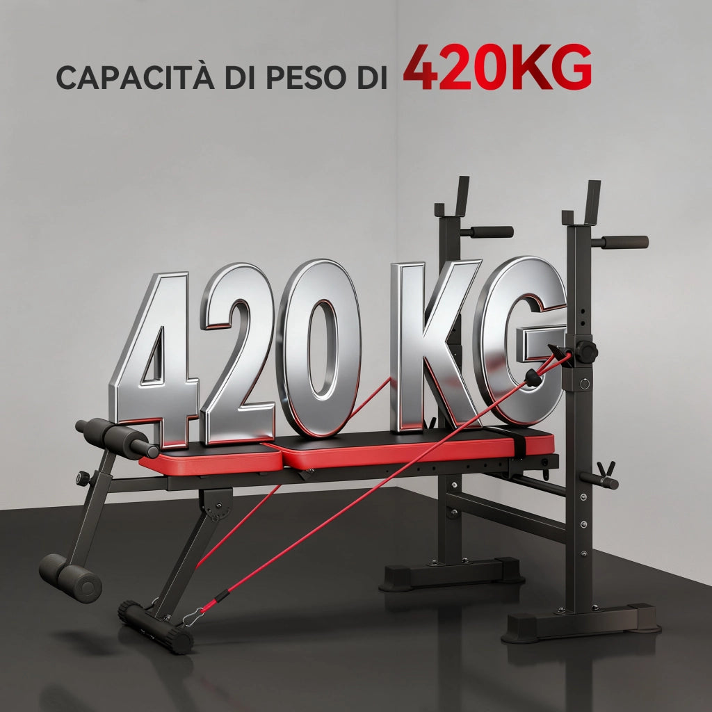 Panca Fitness ¨C zephmum ¨C Regolabile, Struttura Metallica