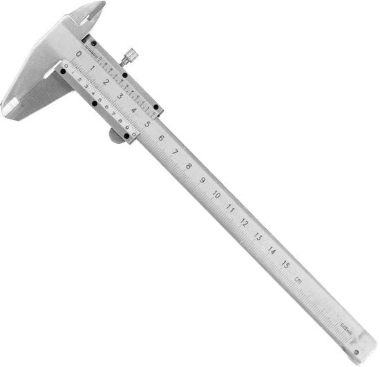 Misuratore a Vernier da 0 a 150 mm - Precisione Elevata - In Acciaio Inossidabile - Strumento Duraturo - Alta Precisione - Facile da Leggere - Righello