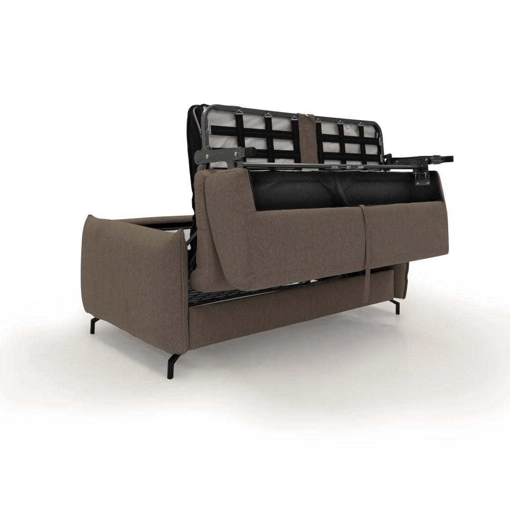 Scarlet Divano letto in tessuto misto cotone impermeabile T19 195 cm (mat.140x197) marrone