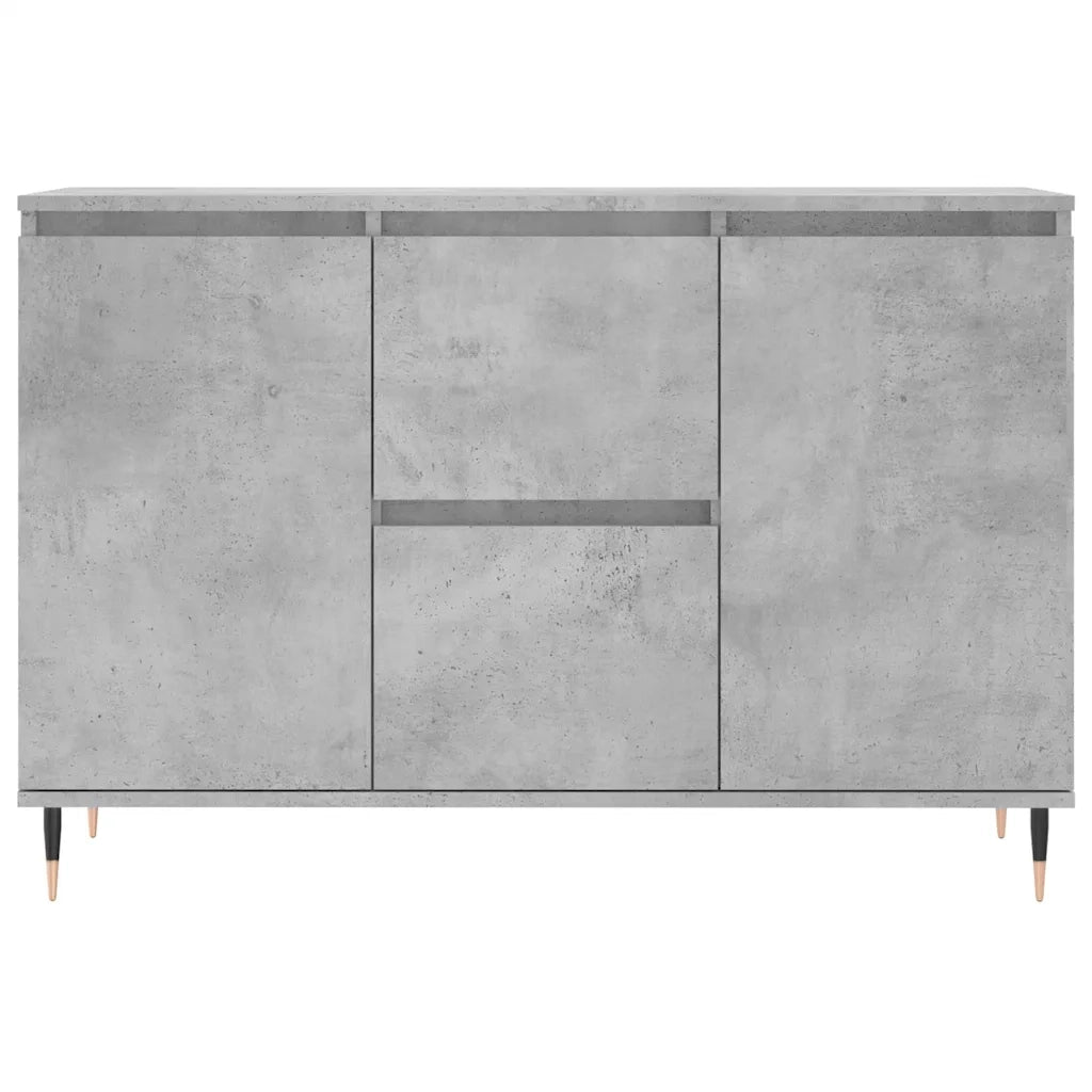 Credenza | Madia | Buffet da pranzo | Armadio da pranzo Grigio Cemento 101,5x35x70 cm in Legno Multistrato