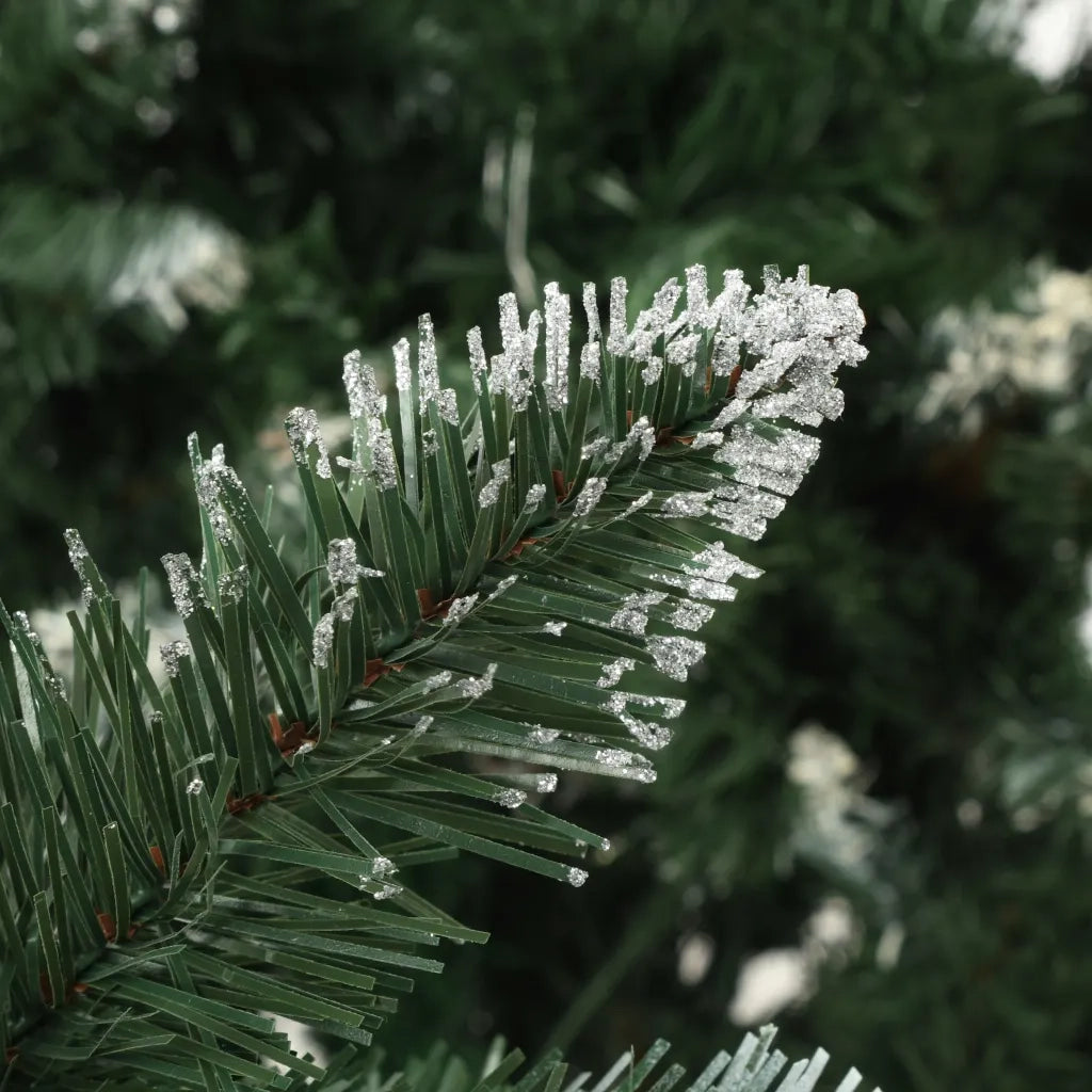 Albero di Natale Artificiale Pigne e Brillantini Bianchi 210 cm 284319