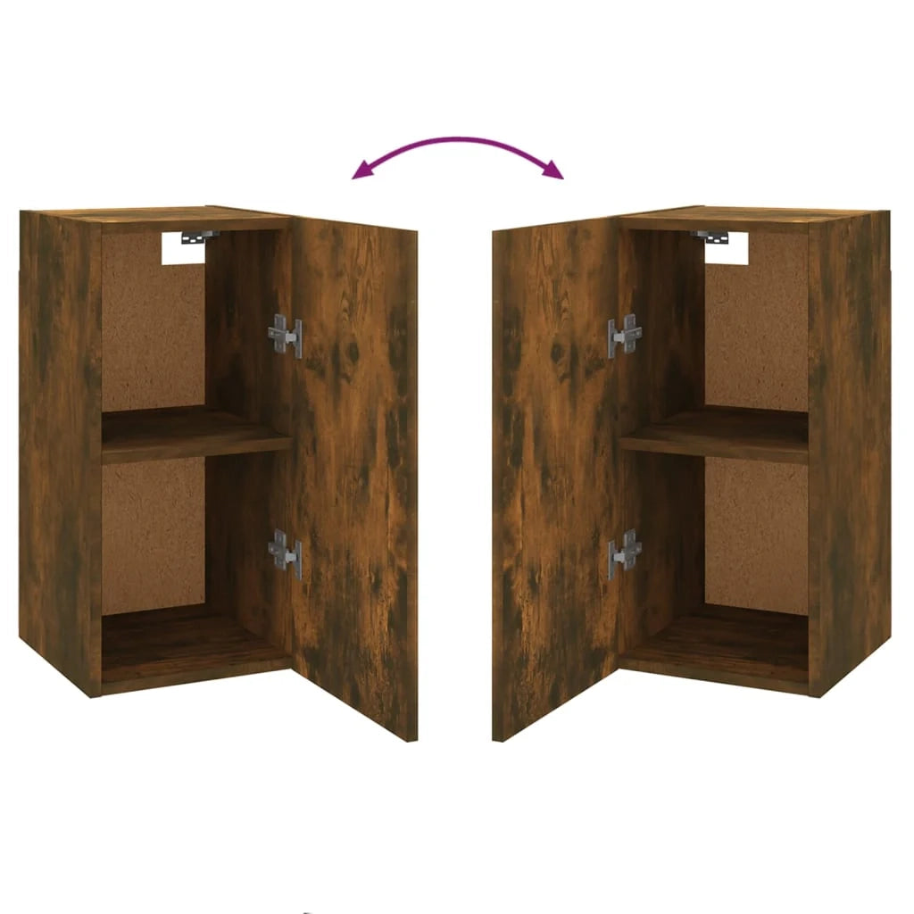 Mobile TV multimediale scaffale TV credenza mobile TV sala da pranzo soggiorno camera da letto rovere affumicato 30,5 x 30 x 60 cm legno ingegnerizzato marrone 02_0027371