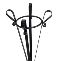 Posacenere a stelo metallo nero cm 34x34h116 da esterno