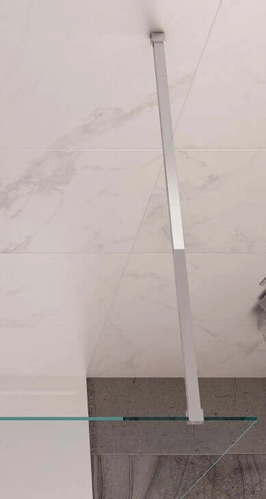 Parete Doccia Walk-In H195cm Cristallo Trasparente 8mm Anticalcare - 70 cm