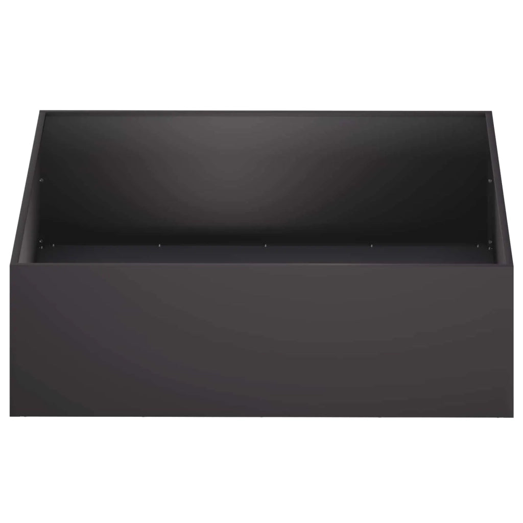 Vaso da giardino Nero 80 x 80 x 30 cm Acciaio laminato a freddo 8005064