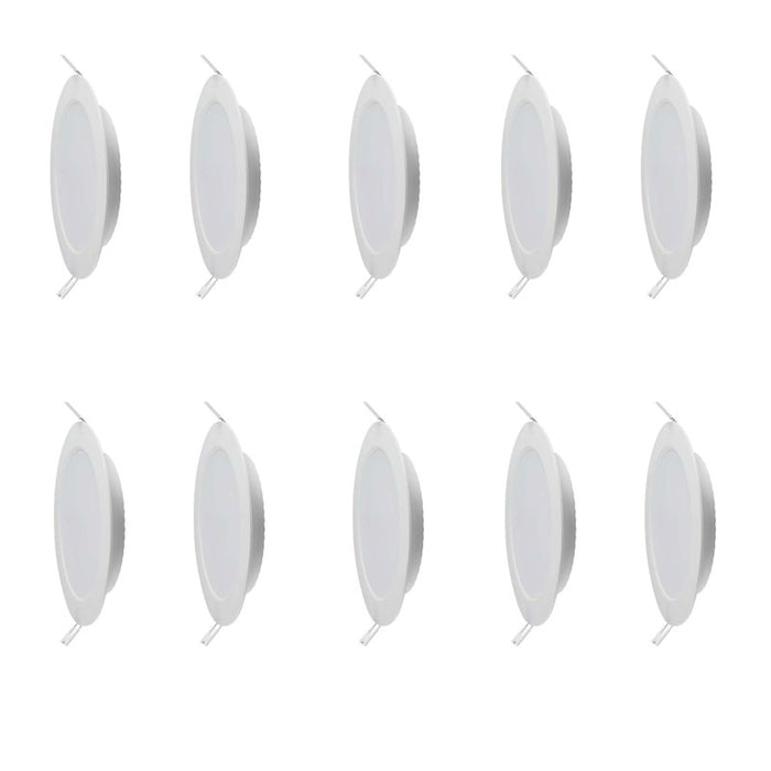 PANNELLO LED SLIM 18W DA INCASSO A MOLLA ROTONDO LUCE FREDDA FARO FARETTO 10 PEZZI