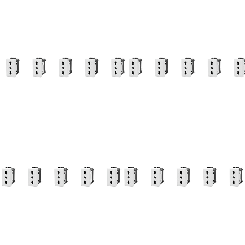 PRESA COMPATIBILE BTICINO LIVING LIGHTING  SPINA BIPASSO 16A 250V 20 PRESE