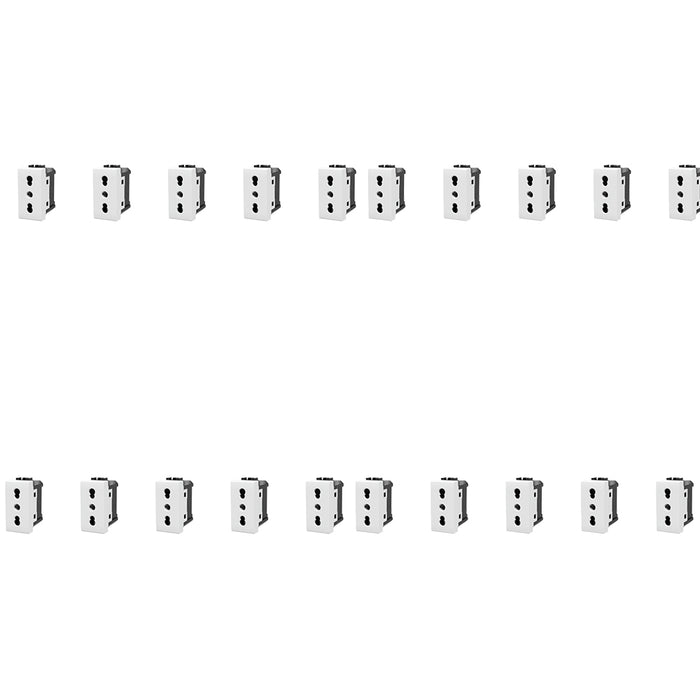 PRESA COMPATIBILE BTICINO LIVING LIGHTING  SPINA BIPASSO 16A 250V 20 PRESE