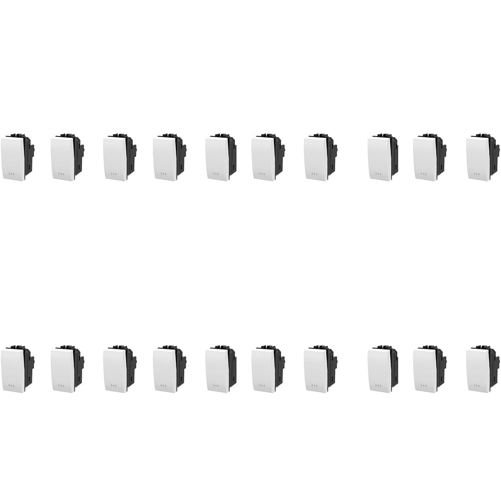 INTERRUTTORE UNIPOLARE COMPATIBILE SERIE BTICINO LIVING LIGHTING 20 PEZZI