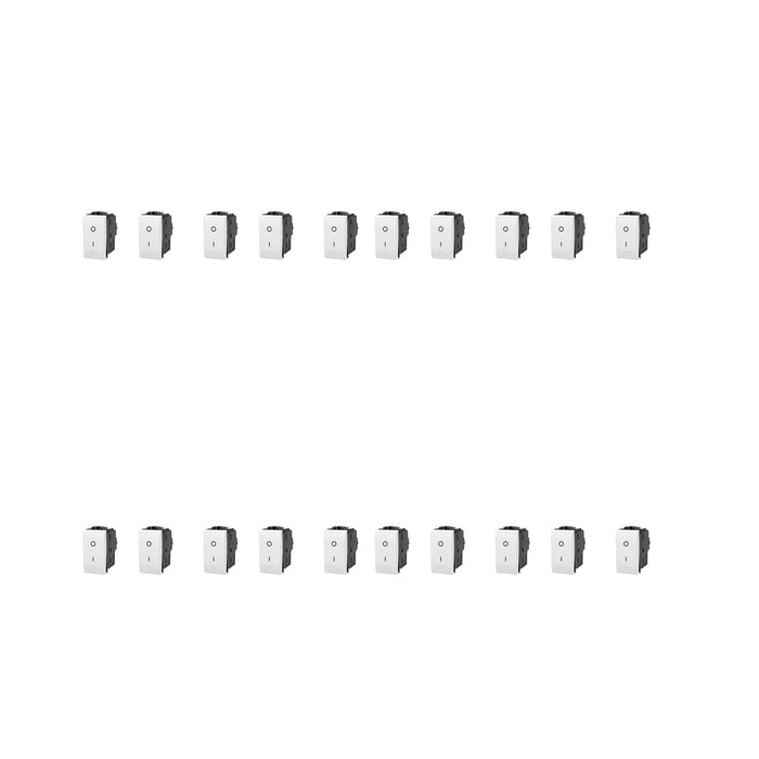 INTERRUTTORE BIPOLARE SERIE COMPATIBILE BTICINO LIVING LIGHTING 20 PEZZI