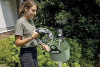 AQUAGO BUNNY VERDE SALVIA,25M tubo auto estensibile ANTIPIEGA,raccordi,borsa,sistema aggancio al rubinetto,MADE IN ITALY