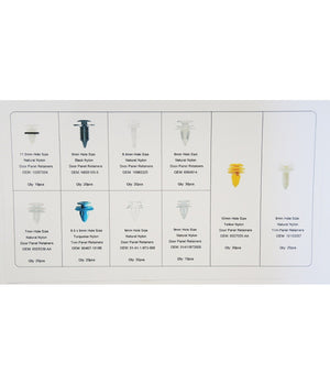 210 Pz Plastica Trim Clip Rivetti Clip Kit Fermi Di Spinta Per Auto Abitacolo         