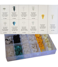 210 Pz Plastica Trim Clip Rivetti Clip Kit Fermi Di Spinta Per Auto Abitacolo         