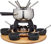 Set di fonduta - Fonduta di cioccolato - Fonduta di olio - Fonduta di formaggio. Attrezzi per fonduta