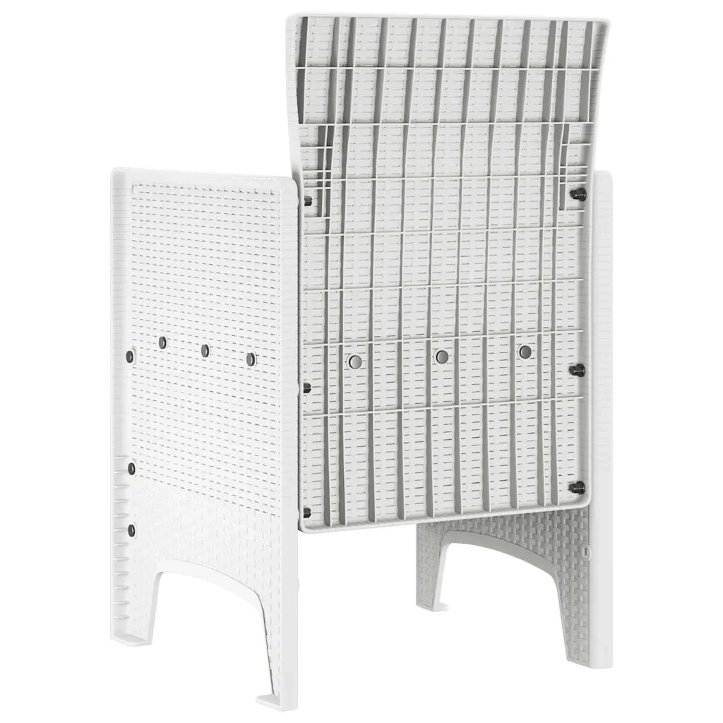 Sedia da Giardino 4 pcs Bianco 53 x 49 x 85 cm Polipropilene 847480