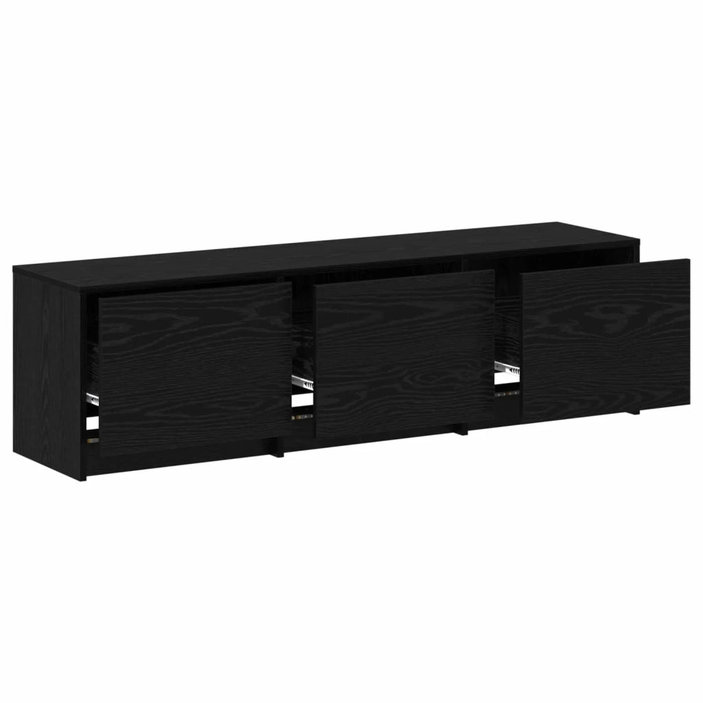 Mobile TV Rovere Nero 140 x 34 x 40 cm Legno multistrato 8006558