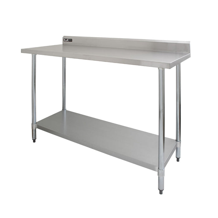 Tavolo in acciaio Inox da Cucina Commerciale Piano Cucina Ristorante - 120 cm